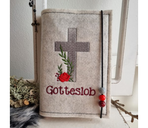 Stickdatei -  Kreuz Blumenranke